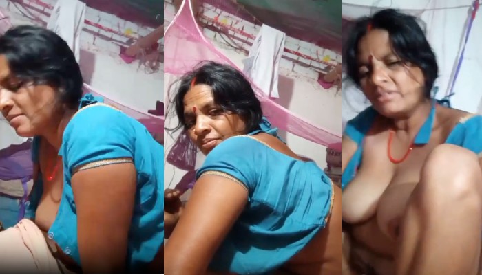 Blue Saree Village bhabhi riding