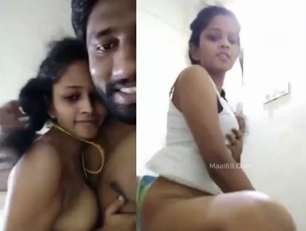 Indian Desi Cute girl riding on her boyfriend