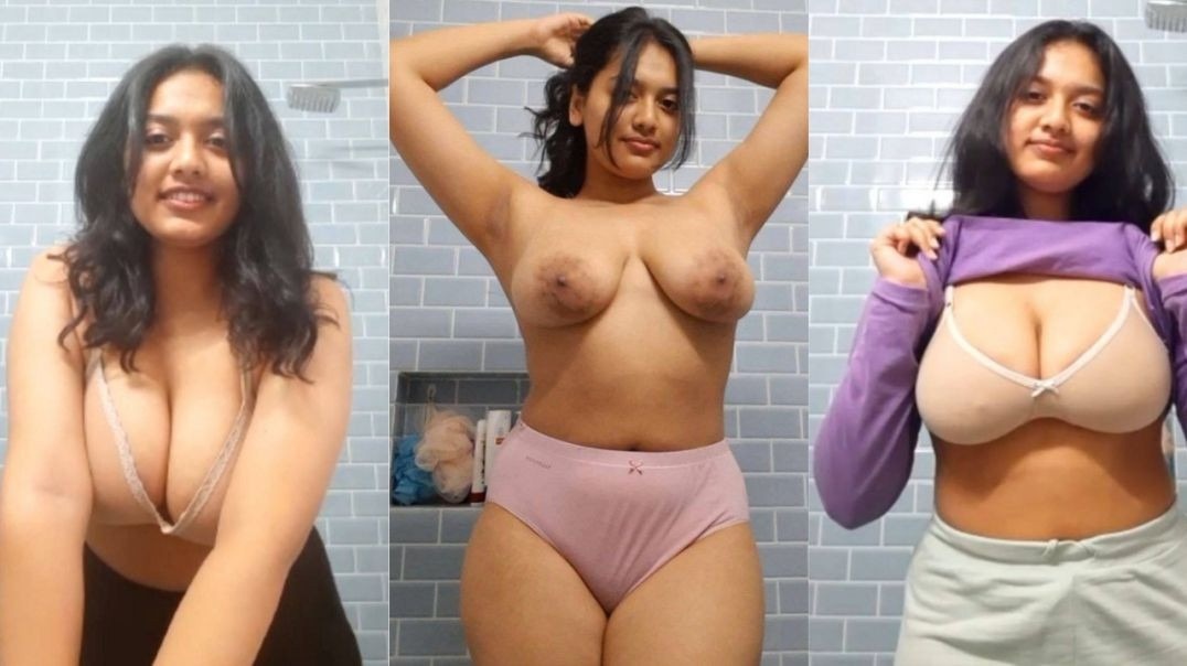 Crazy Big Boobie Desi GF Most Demanded Exclusive Viral Stuff Stripping Full Frontal NUDE with Face